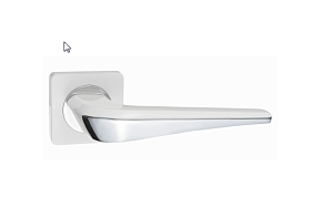 Межкомнатная дверная ручка Renz  Фиоре  425-02 SW/CP, супер белый/хром блестящий